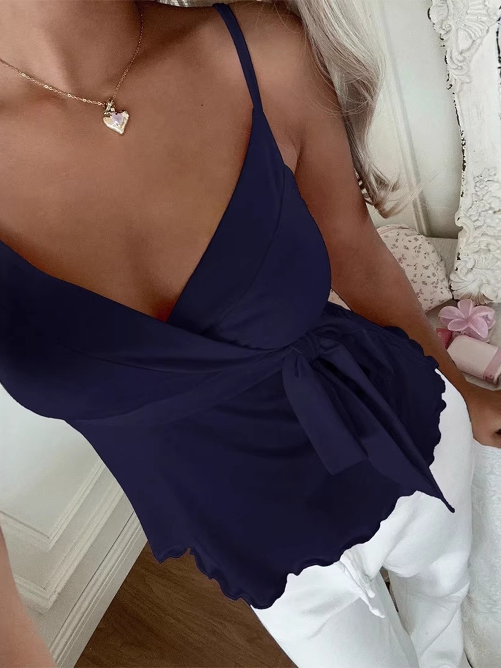 Wrap Tie Surplice Cami - Picture 10 of 15